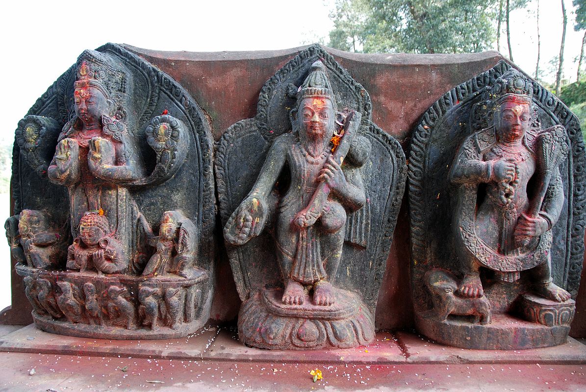 21 Kathmandu Gokarna Mahadev Temple Chandra Moon God, Narada, Agni Fire God 